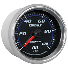 画像をギャラリービューアに読み込む, Autometer Cobalt 66mm 0-100 PSI Oil Pressure Gauge