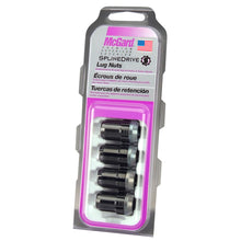 画像をギャラリービューアに読み込む, McGard SplineDrive Lug Nut (Cone Seat) M12X1.25 / 1.24in. Length (4-Pack) - Black (Req. Tool)