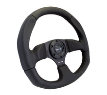 画像をギャラリービューアに読み込む, NRG Reinforced Steering Wheel (320mm Horizontal / 330mm Vertical) Leather w/Black Stitching