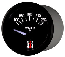 画像をギャラリービューアに読み込む, Autometer Stack 52mm 100-250 Deg F 1/8in NPTF Electric Water Temp Gauge - Black