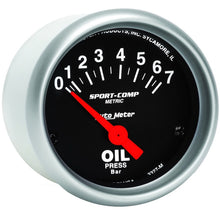 画像をギャラリービューアに読み込む, Autometer Sport-Comp 52mm 0-7 Bar Short Sweep Electronic Oil Pressure Gauge