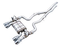 画像をギャラリービューアに読み込む, AWE Tuning BMW F8X M3/M4 SwitchPath Cat-Back Exhaust - Chrome Silver Tips