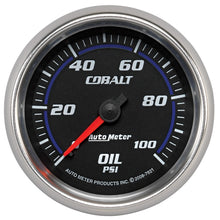 画像をギャラリービューアに読み込む, Autometer Cobalt 66mm 0-100 PSI Oil Pressure Gauge
