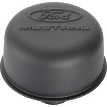 画像をギャラリービューアに読み込む, Ford Racing Black Crinkle Finish Breather Cap w/ Ford Mustang Logo