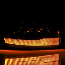 画像をギャラリービューアに読み込む, AlphaRex 06-08 Ram 1500HD NOVA LED Proj Headlights Plank Style Alpha Blk w/Seq Signal/DRL/Amber LED