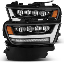 画像をギャラリービューアに読み込む, AlphaRex 19-20 Ram 1500HD NOVA LED Proj Headlights Plank Style Gloss Blk w/Activ Lght/Seq Signal/DRL