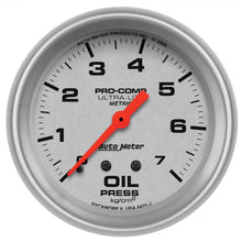画像をギャラリービューアに読み込む, Autometer Ultra-Lite 66.7mm METRIC 0-7 Kg/CM 2 Oil Pressure Mechanical Gauge