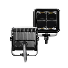 画像をギャラリービューアに読み込む, Go Rhino Xplor Blackout Series Cube LED Spot Light Kit (Surface/Threaded Stud Mnt) 2x2 - Blk (Pair)