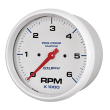 画像をギャラリービューアに読み込む, Autometer Marine White Ultra-Lite 5in In-Dash Tachometer 0-6K RPM