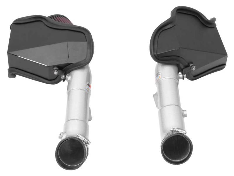 K&N 14 - 15 Infiniti Q50 3.7L V6 Dual Silver Typhoon Short Ram Intakes - R70オートパーツ【公式】