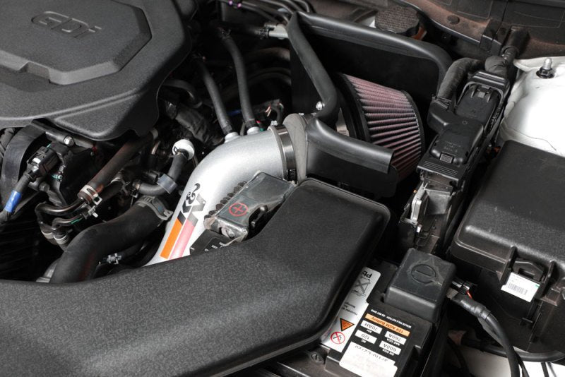 K&N 15 - 18 Hyundai Sonata L4 - 2.4L F/I Silver Typhoon Short Ram Intake - R70オートパーツ【公式】