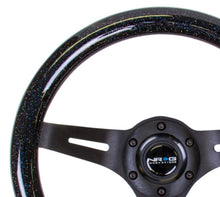 画像をギャラリービューアに読み込む, NRG Classic Wood Grain Steering Wheel (310mm) Black Sparkle w/Blk 3 - Spoke Center - R70オートパーツ【公式】