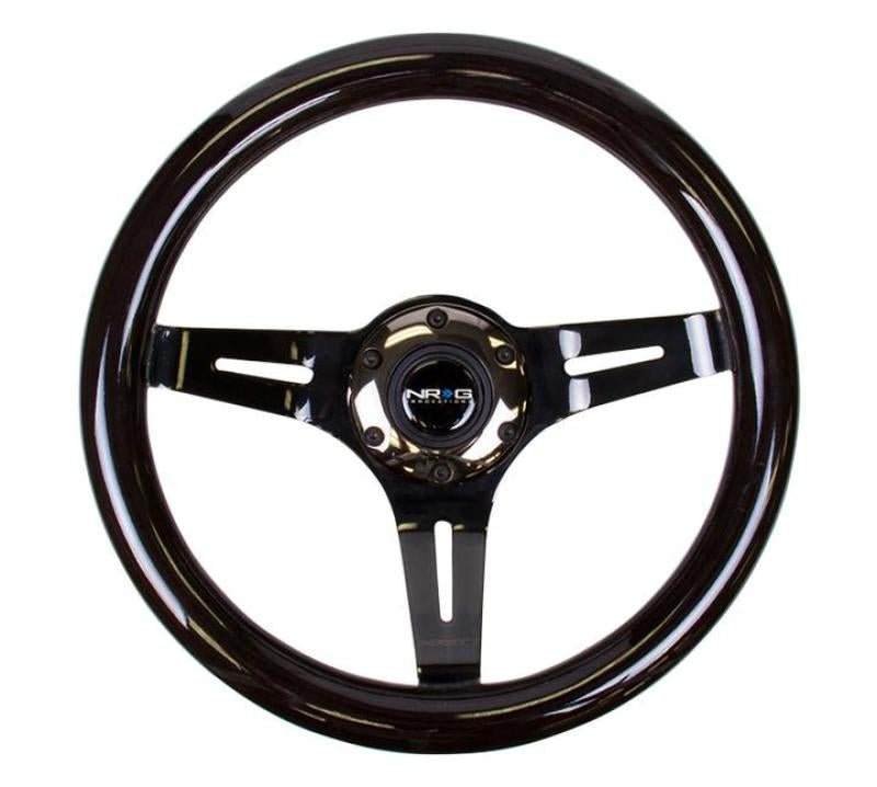 NRG Classic Wood Grain Steering Wheel (310mm) White w/Neochrome 3 - Spoke Center - R70オートパーツ【公式】