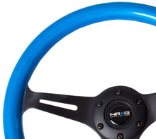 画像をギャラリービューアに読み込む, NRG Classic Wood Grain Steering Wheel (350mm) Blue Pearl/Flake Paint w/Black 3 - Spoke Center - R70オートパーツ【公式】