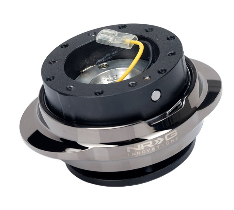 NRG Quick Release Kit - Black Body/ Black Chrome Oval Ring - R70オートパーツ【公式】