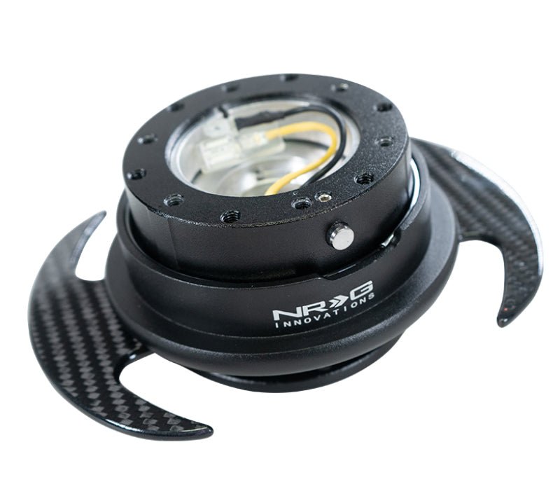 NRG Quick Release Kit Gen 3.0 - Black Body / Black Ring w/ Carbon Fiber Handles - R70オートパーツ【公式】