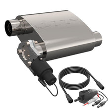 画像をギャラリービューアに読み込む, QTP 2.5in Weld - On 304SS Reverse Screamer Muffler Short Case w/Bolt - On QTEC Electric Cutout - R70オートパーツ【公式】