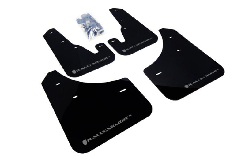 Rally Armor 04 - 09 Mazda3/Speed3 Black UR Mud Flap w/ Silver Logo - R70オートパーツ【公式】
