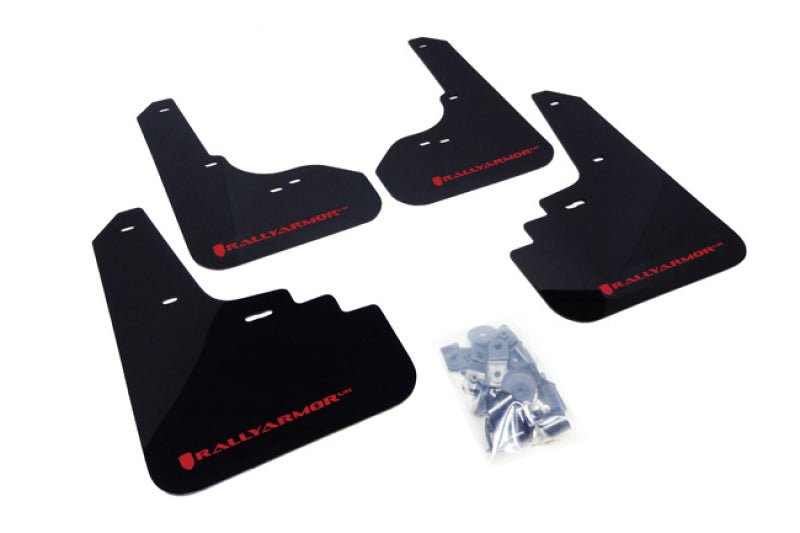 Rally Armor 05 - 09 Subaru Legacy / Outback Black UR Mud Flap w/Red Logo - R70オートパーツ【公式】