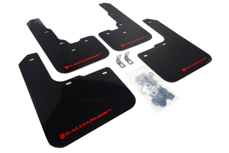 Rally Armor 13 - 16 Dodge Dart Black UR Mud Flap w/ Red Logo - R70オートパーツ【公式】
