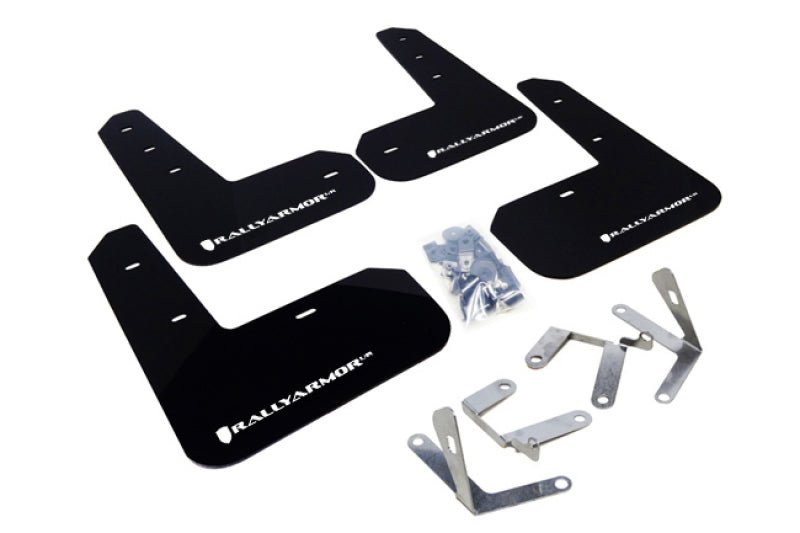 Rally Armor 13 - 17 Subaru BRZ/Toyota FR - S Black UR Mud Flap w/White Logo - R70オートパーツ【公式】