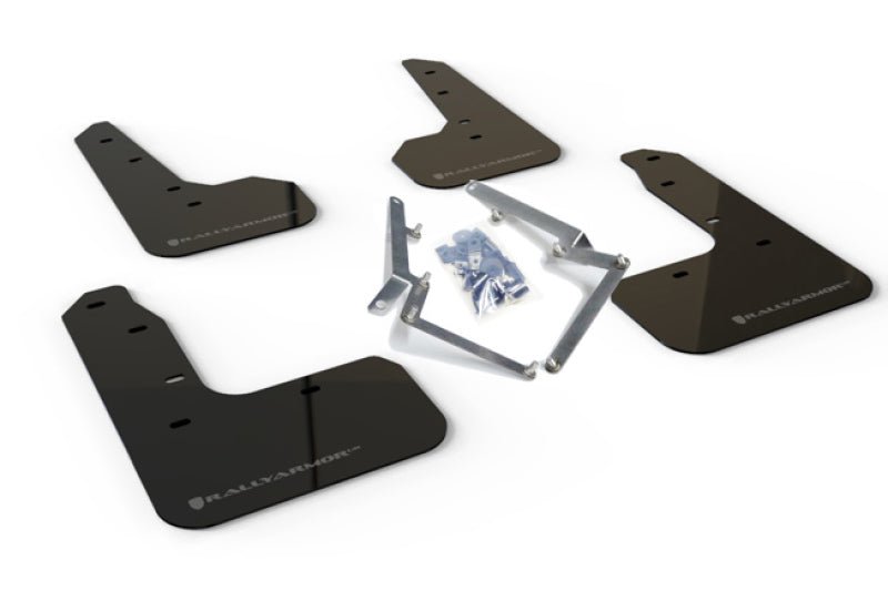 Rally Armor 17 - 21 Honda Civic Sport/Sport Touring Black UR Mud Flap w/Dark Grey Logo - R70オートパーツ【公式】
