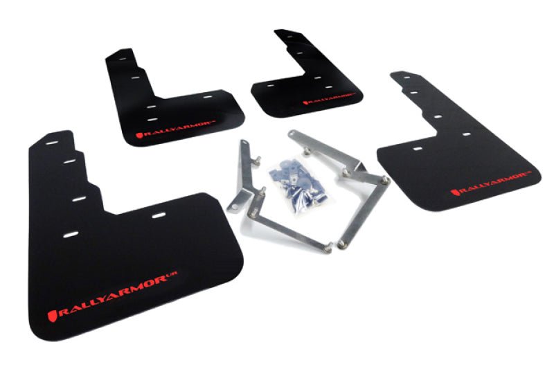 Rally Armor 17 - 22 Honda Civic Type R Black UR Mud Flap w/Red Logo - R70オートパーツ【公式】