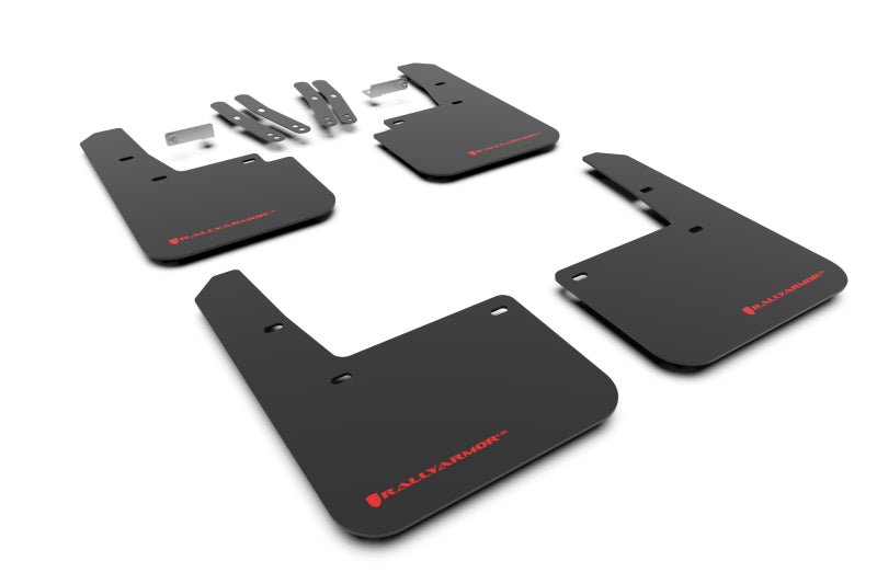 Rally Armor 18 - 23 Hyundai Kona Black UR Mud Flap Red Logo - R70オートパーツ【公式】