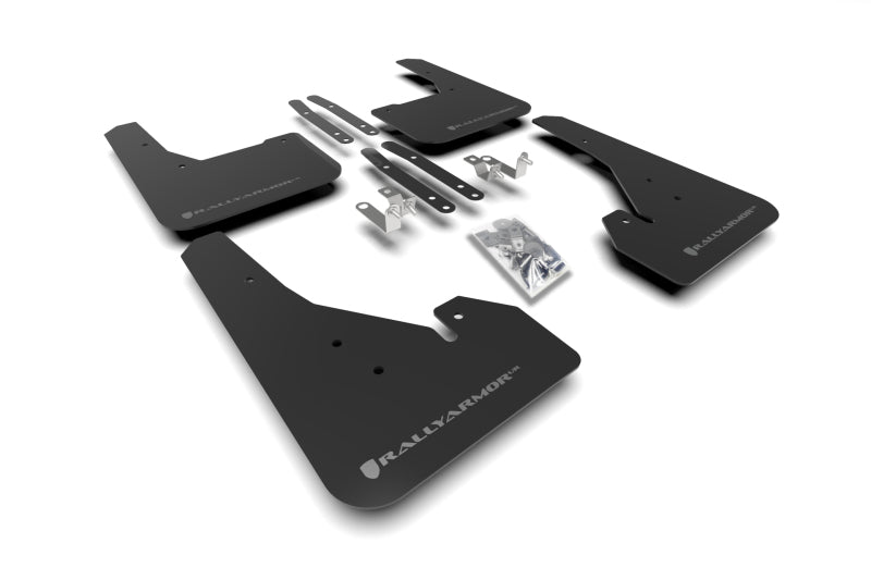 Rally Armor 18 - 25 Toyota Corolla Hatchback Black UR Mud Flap Silver Logo - R70オートパーツ【公式】