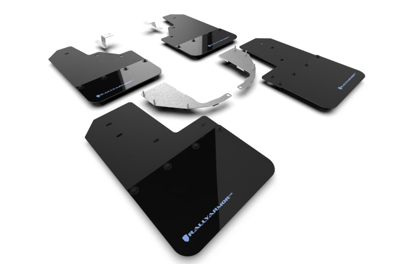 Rally Armor 21 - 25 Ford Bronco (Steel Bmpr - NO Rptr/Sprt - NO RR/RB) Blk Mud Flap w/Area Blue Logo - R70オートパーツ【公式】