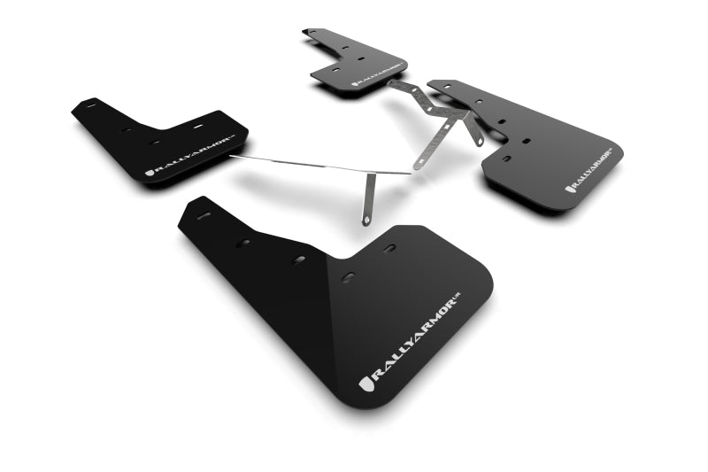 Rally Armor 22 - 25 Honda Civic/Civic Si/Sport Black UR Mud Flap w/White Logo - R70オートパーツ【公式】