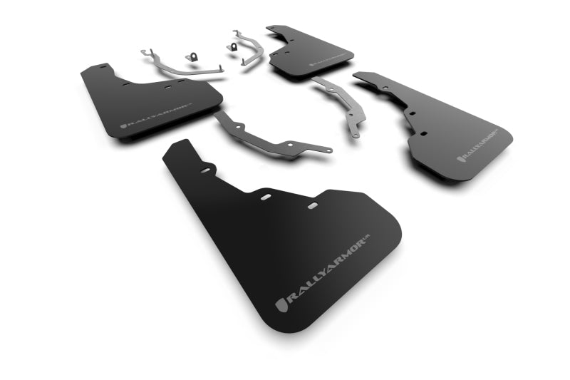 Rally Armor 22 - 25 Hyundai Santa Cruz Black Mud Flap w/Grey Logo - R70オートパーツ【公式】