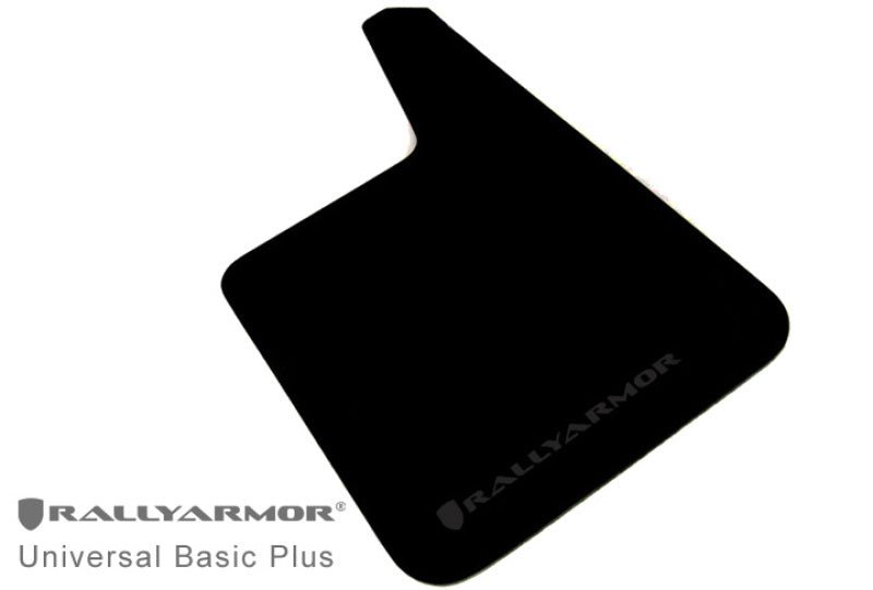Rally Armor Universal Fit (No Hardware) Basic Plus Black Mud Flap w/ Black Logo - R70オートパーツ【公式】