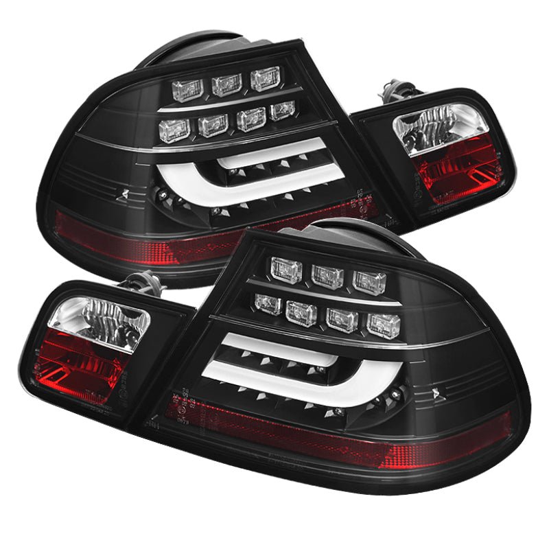 Spyder 04 - 06 BMW E46 2Dr (Coupe ONLY No Conv.) Lgtbar Styl LED Tail Lghts Blk ALT - YD - BE4604 - LBLED - BK - R70オートパーツ【公式】