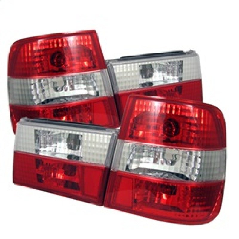 Spyder BMW E34 5 - Series 88 - 95 Euro Style Tail Lights Red Clear ALT - YD - BE3488 - RC - R70オートパーツ【公式】
