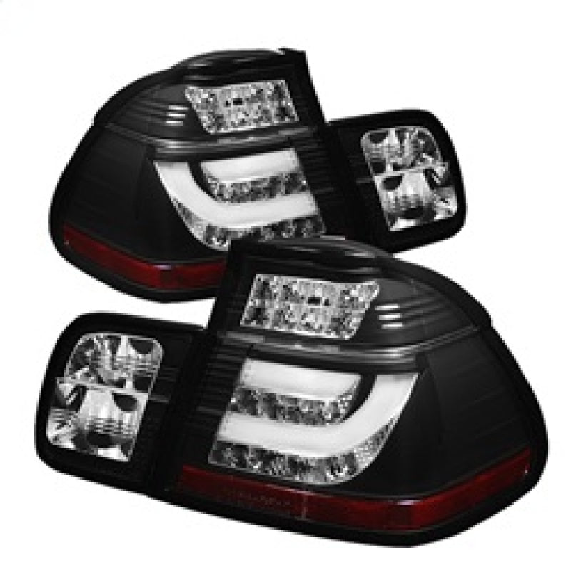 Spyder BMW E46 3 - Series 02 - 05 4Dr Light Bar Style LED Tail Lights Black ALT - YD - BE4602 - 4D - LBLED - BK - R70オートパーツ【公式】