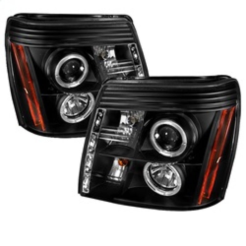 Spyder Cadillac Escalade 02 - 06 Projector Halogen Model - LED Halo DRL Blk PRO - YD - CE02 - DRL - BK - R70オートパーツ【公式】