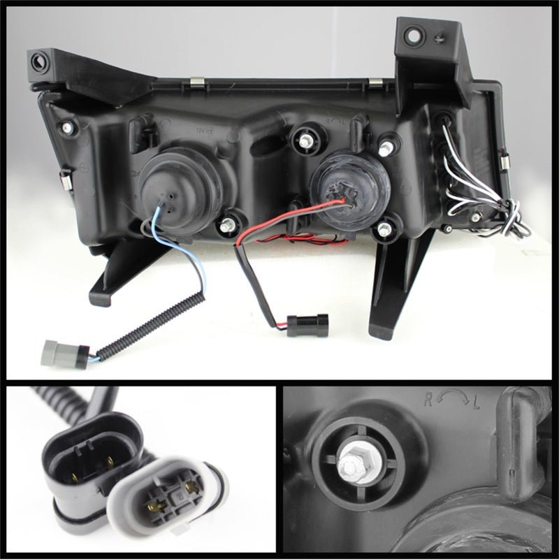 Spyder Chevy Colorado 04 - 12 Projector Headlights Halogen - LED Halo Blk PRO - YD - CCO04 - HL - BK - R70オートパーツ【公式】