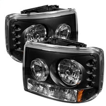 画像をギャラリービューアに読み込む, Spyder Chevy Silverado 1500 99 - 02 LED Crystal Headlights Blk HD - YD - CS99 - 1PC - AM - BK - R70オートパーツ【公式】