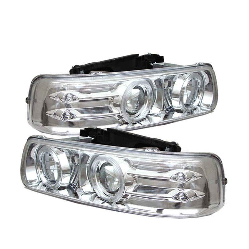 Spyder Chevy Silverado 1500/2500 99 - 02Projector Headlights LED Halo LED Chrome PRO - YD - CS99 - HL - C - R70オートパーツ【公式】