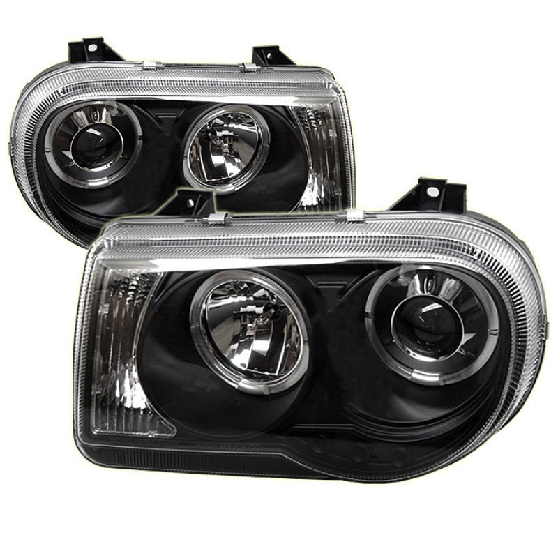 Spyder Chrysler 300C 05 - 10 Projector Headlights LED Halo LED Blk (Not Included) PRO - YD - C300C - HL - BK - R70オートパーツ【公式】