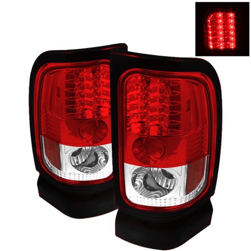 Spyder Dodge Ram 1500 94 - 01/Ram 2500/3500 94 - 02 LED Tail Lights Red Clear ALT - YD - DRAM94 - LED - RC - R70オートパーツ【公式】