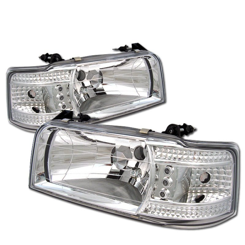 Spyder Ford F150 92 - 96/Ford Bronco 92 - 96 1PC LED ( LEDs)Crystal Headlights Chrm HD - YD - FB92 - 1PC - C - R70オートパーツ【公式】