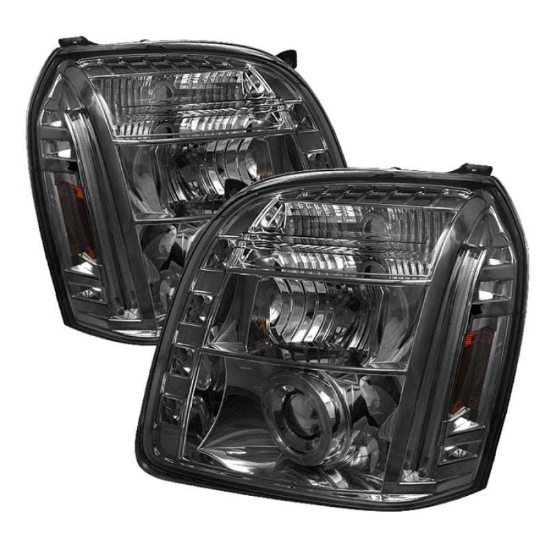Spyder GMC Yukon 07 - 14/Yukon Denali 07 - 14 Projector Headlights LED Halo LED Smke PRO - YD - GY07 - HL - SM - R70オートパーツ【公式】