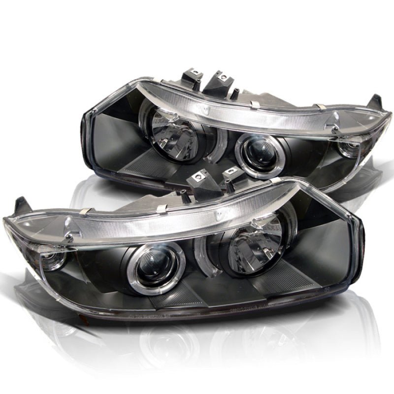 Spyder Honda Civic 06 - 08 2Dr Projector Headlights LED Halo Black High H1 Low H1 PRO - YD - HC06 - 2D - HL - BK - R70オートパーツ【公式】