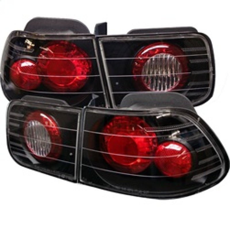 Spyder Honda Civic 96 - 00 2Dr Euro Style Tail Lights Black ALT - YD - HC96 - 2D - BK - R70オートパーツ【公式】