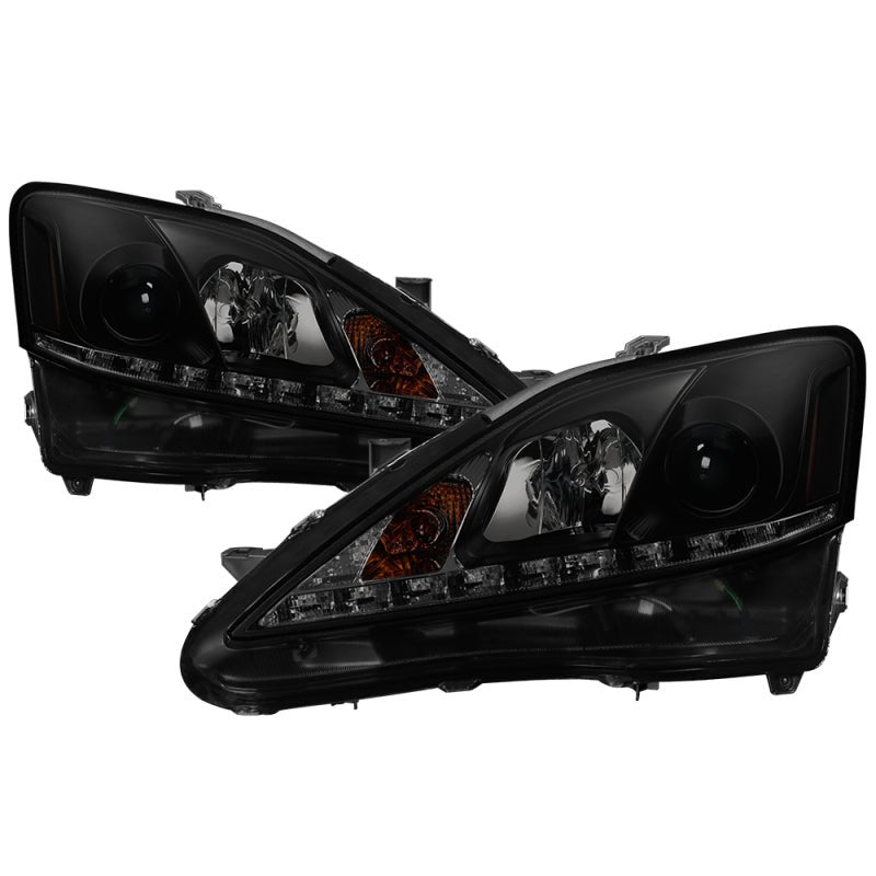 Spyder Lexus IS 250/350 2006 - 2010 Projector Headlights DRL Black Smoke PRO - YD - LIS06 - DRL - BSM - R70オートパーツ【公式】