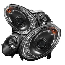 画像をギャラリービューアに読み込む, Spyder Mercedes Benz E - Class 07 - 09 Projector Headlights Halogen - DRL Blk PRO - YD - MBW21107 - DRL - BK - R70オートパーツ【公式】