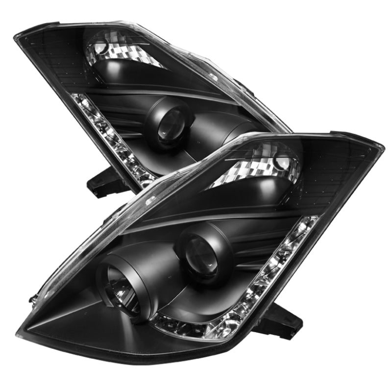 Spyder Nissan 350Z 06 - 08 Projector Headlights Xenon/HID Model - DRL Blk PRO - YD - N350Z06 - HID - DRL - BK - R70オートパーツ【公式】