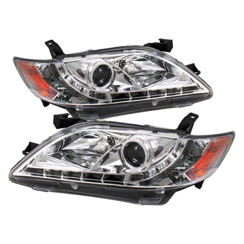 Spyder Toyota Camry 07 - 09 Projector Headlights DRL Chrome High H1 Low H7 PRO - YD - TCAM07 - DRL - C - R70オートパーツ【公式】